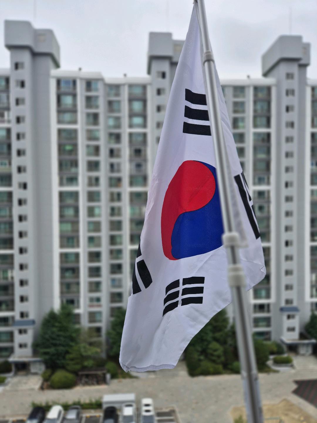 광복절 태극기 달았어요 첨부 이미지